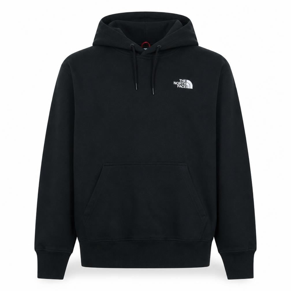 The North Face Men Black L Pullover Hoodie Cotton Blend Logo