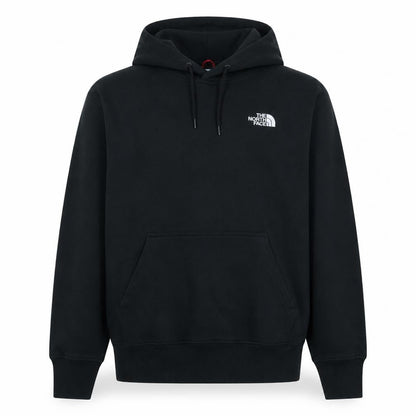 The North Face Men Black L Pullover Hoodie Cotton Blend Logo