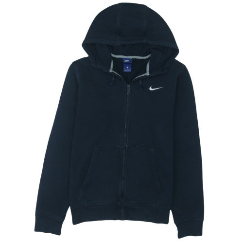 Nike Men's Blue Full Zip Hoodie M Cotton Blend Fleece