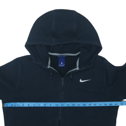 Nike Men's Blue Full Zip Hoodie M Cotton Blend Fleece