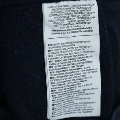 Nike Men's Blue Full Zip Hoodie M Cotton Blend Fleece