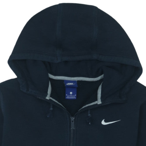 Nike Men's Blue Full Zip Hoodie M Cotton Blend Fleece