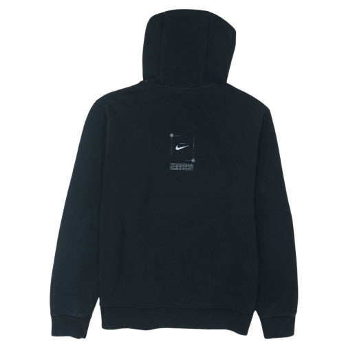 Nike Men's Black Medium Pullover Hoodie with Large Logo Print