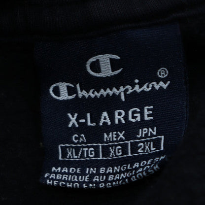 Champion Men's Black XL Pullover Hoodie Cotton Blend Fleece