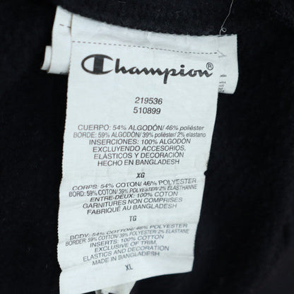 Champion Men's Black XL Pullover Hoodie Cotton Blend Fleece