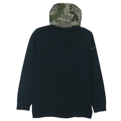 Nike Men's Black Camouflage Hooded Full Zip Hoodie L