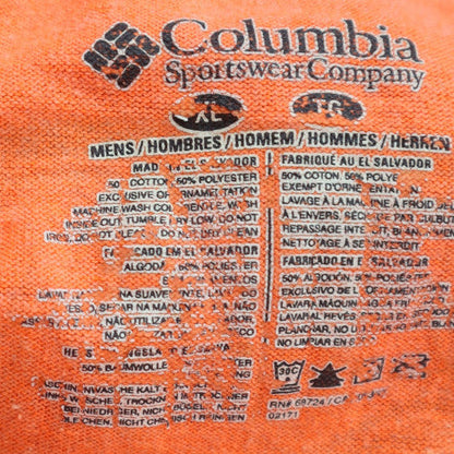 Columbia PFG Orange Mens XL Graphic Outdoor Fishing T-Shirt