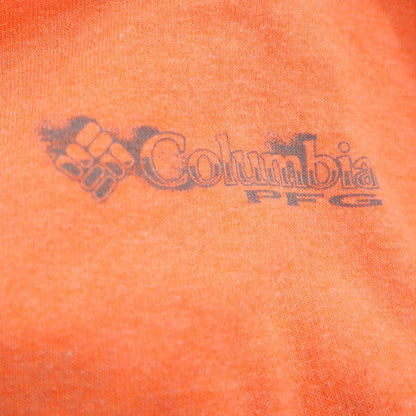Columbia PFG Orange Mens XL Graphic Outdoor Fishing T-Shirt