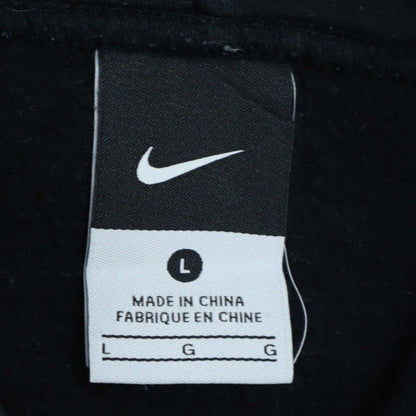 Nike Men’s Black Check Pullover Hoodie L Fleece Regular Fit