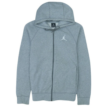Jordan Boys Grey Full Zip Hoodie Size S Cotton Blend Casual Wear