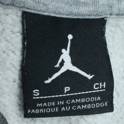 Jordan Boys Grey Full Zip Hoodie Size S Cotton Blend Casual Wear