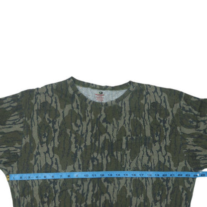 Mossy Oak Men's Green Camouflage Cotton Short Sleeve T-Shirt XL