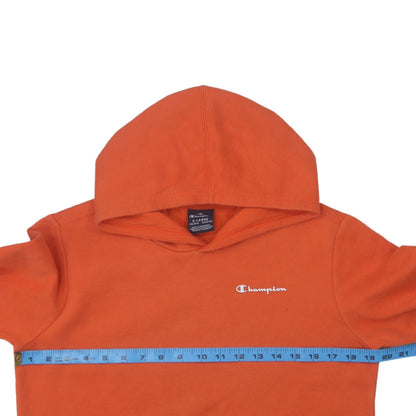 Champion Boys Orange Pullover Hoodie X-Large 13-14 Years Cotton Blend