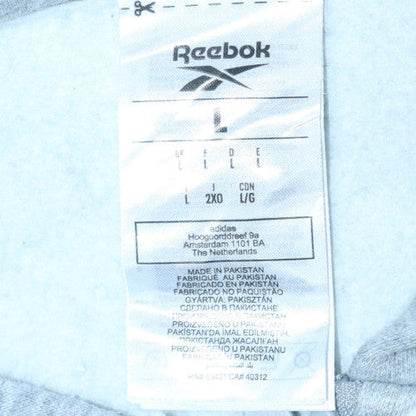 Reebok Mens Grey Full Zip Hoodie L Regular Fit Fleece Sweatshirt