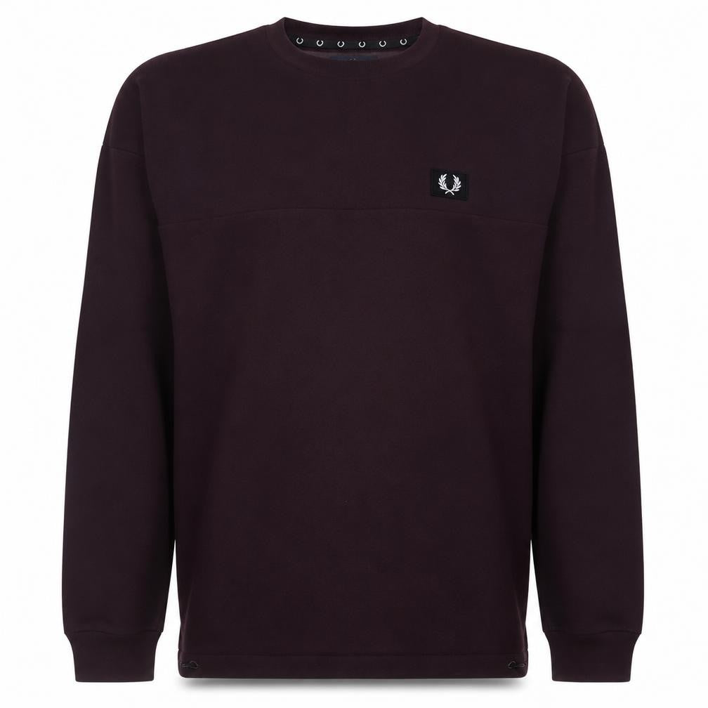 Fred Perry Men's Brown Logo Crew Neck Sweatshirt M