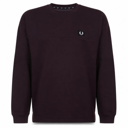 Fred Perry Men's Brown Logo Crew Neck Sweatshirt M