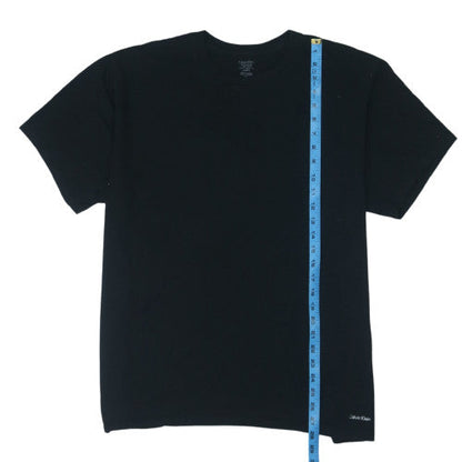 Calvin Klein Men's Black XL Crew Neck Cotton T-Shirt