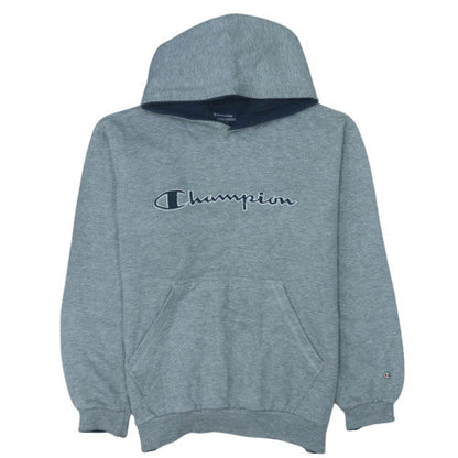 Champion Men's Grey Pullover Hoodie M Logo Regular Fit