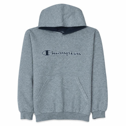 Champion Men's Grey Pullover Hoodie M Logo Regular Fit