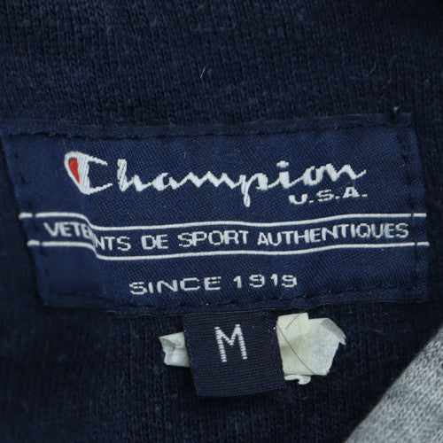 Champion Men's Grey Pullover Hoodie M Logo Regular Fit