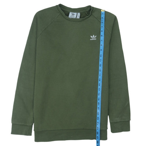 Adidas Men’s Green Crew Neck Pullover Sweatshirt Size M