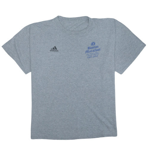 Adidas Men’s Grey Boston Marathon 2010 Short Sleeve Athletic T-Shirt M
