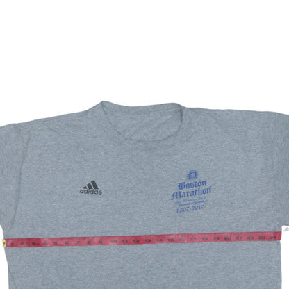 Adidas Men’s Grey Boston Marathon 2010 Short Sleeve Athletic T-Shirt M