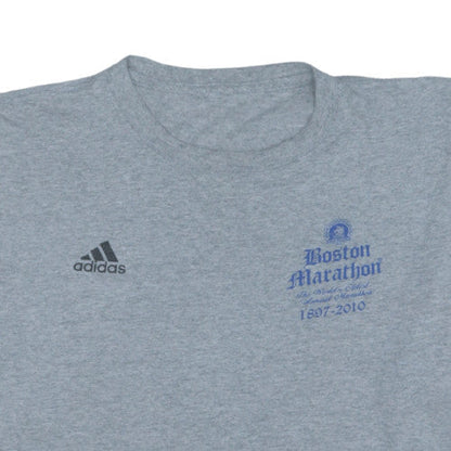 Adidas Men’s Grey Boston Marathon 2010 Short Sleeve Athletic T-Shirt M