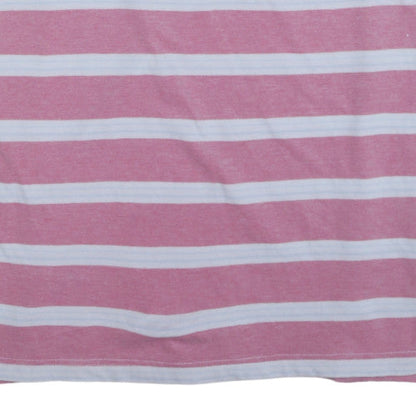 Nautica Men's Pink White Striped 2XL Cotton Polo Shirt