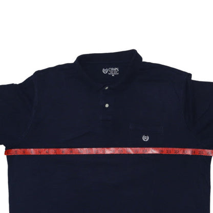 Chaps Men's Blue Cotton Short Sleeve Polo Shirt XL