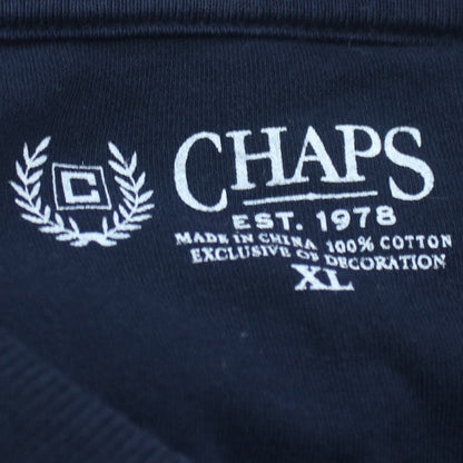 Chaps Men's Blue Cotton Short Sleeve Polo Shirt XL