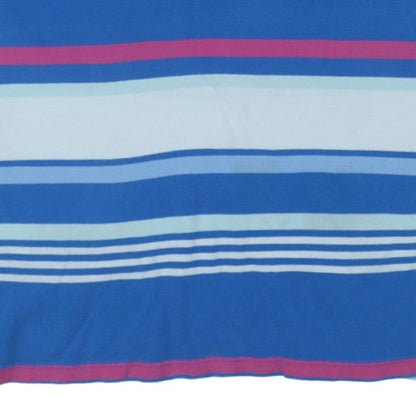 Chaps Men’s Blue Striped Cotton Polo Shirt XL Short Sleeve