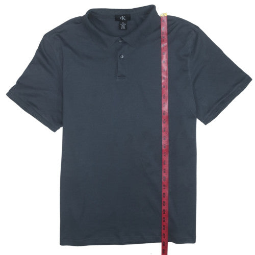Calvin Klein Men's Black XL Cotton Polo Shirt Short Sleeve