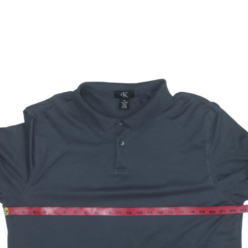 Calvin Klein Men's Black XL Cotton Polo Shirt Short Sleeve