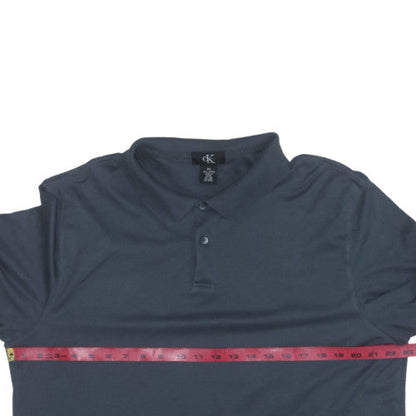 Calvin Klein Men's Black XL Cotton Polo Shirt Short Sleeve