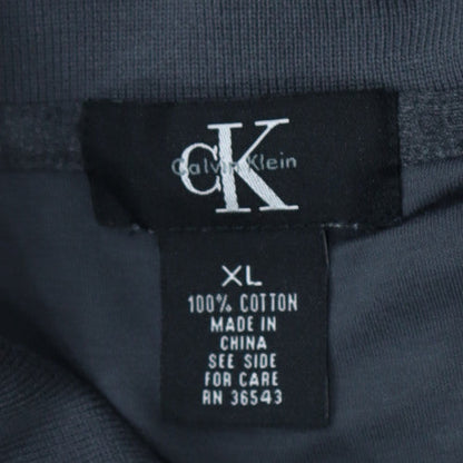 Calvin Klein Men's Black XL Cotton Polo Shirt Short Sleeve