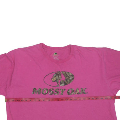 Mossy Oak Women's Pink Cotton Logo Short Sleeve T-Shirt Size L