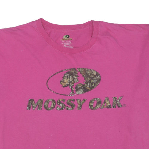 Mossy Oak Women's Pink Cotton Logo Short Sleeve T-Shirt Size L