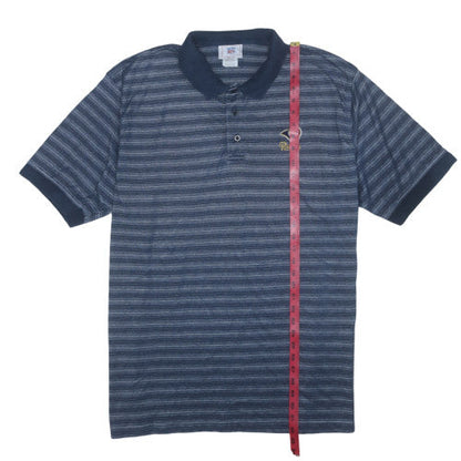 NFL Los Angeles Rams Men's Blue Striped Polo Shirt 2XL Cotton Blend