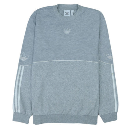 Adidas Men's Grey Crew Neck Sweatshirt M Long Sleeve Pullover