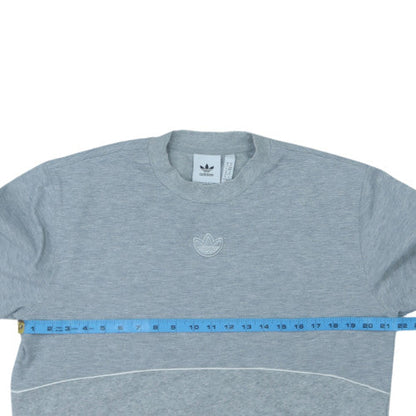 Adidas Men's Grey Crew Neck Sweatshirt M Long Sleeve Pullover