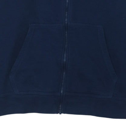 Nike Men's Navy Blue Full Zip Hoodie XL Cotton Blend