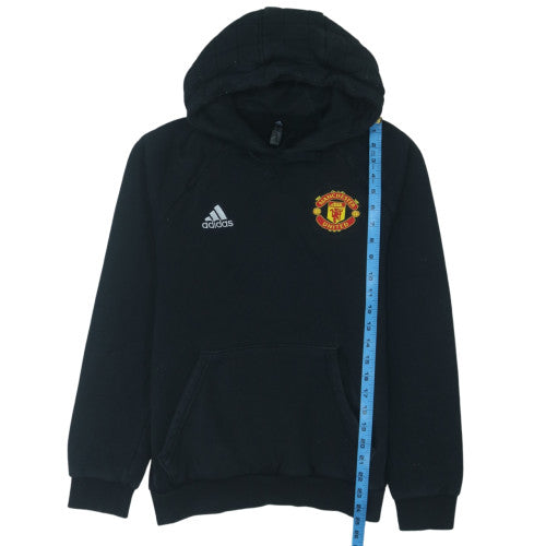 Adidas Manchester United Black Hoodie Teens Size 7 Regular Fit