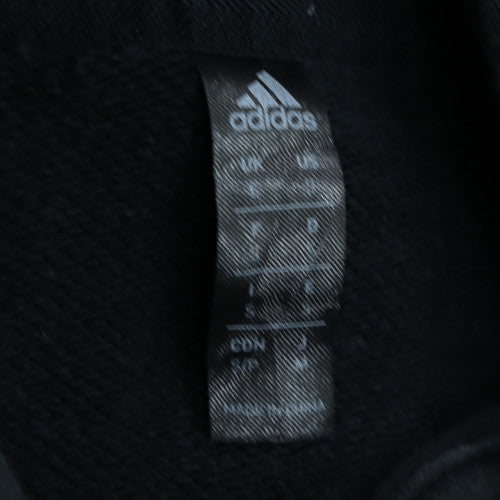 Adidas Manchester United Black Hoodie Teens Size 7 Regular Fit