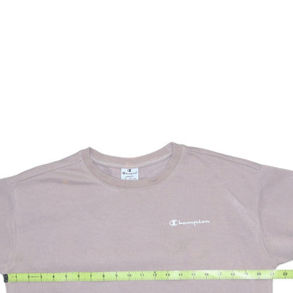 Champion Womens Beige Small Crew Neck Pullover Sweatshirt