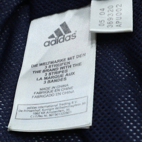adidas Men Blue L Windbreaker Jacket Newcastle United Sports Hooded