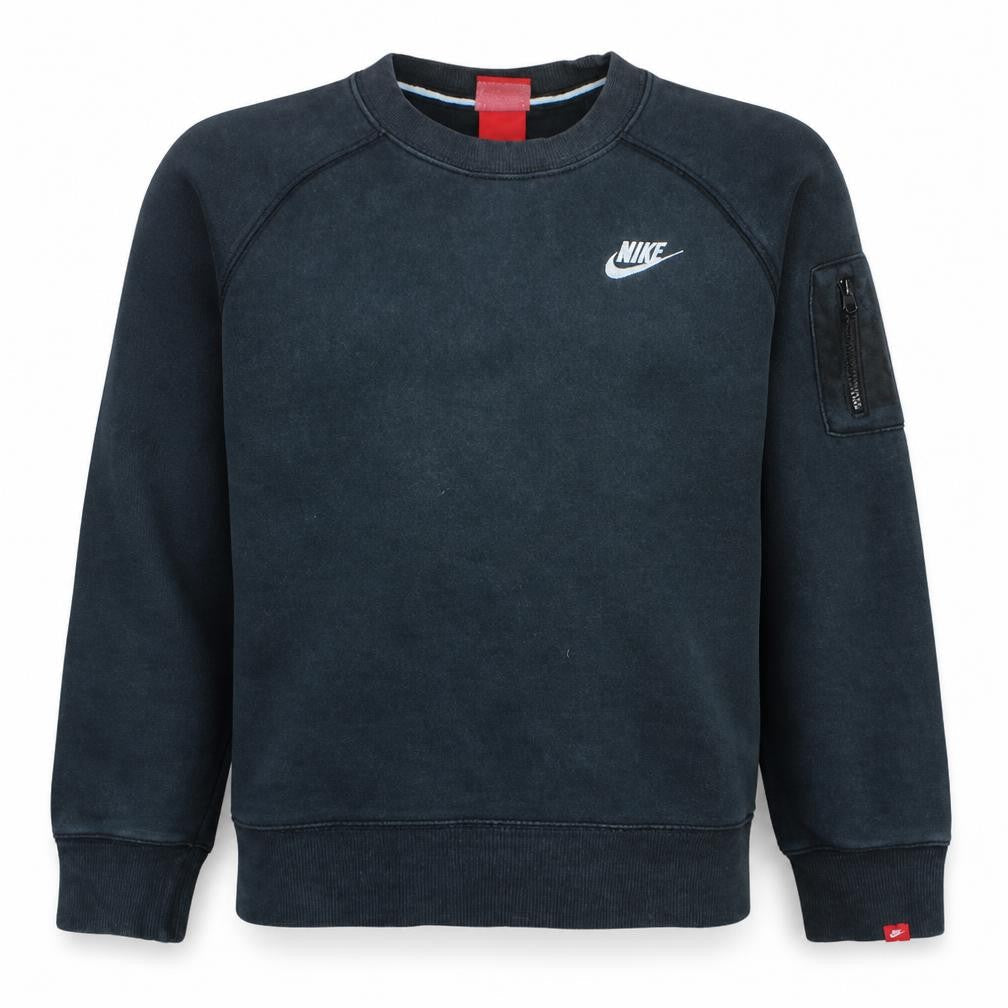Nike Boys Black XS Pullover Sweatshirt Crew Neck Long Sleeve Fleece