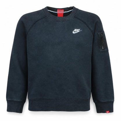 Nike Boys Black XS Pullover Sweatshirt Crew Neck Long Sleeve Fleece