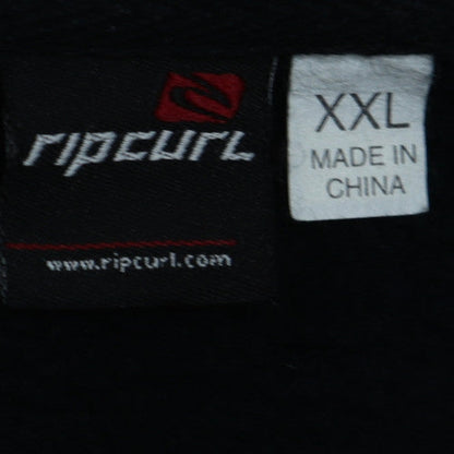 Rip Curl Mens Black 2XL Full Zip Sweatshirt with Logo Print