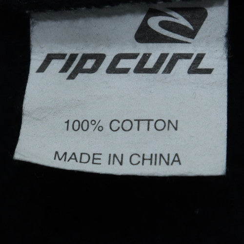 Rip Curl Mens Black 2XL Full Zip Sweatshirt with Logo Print